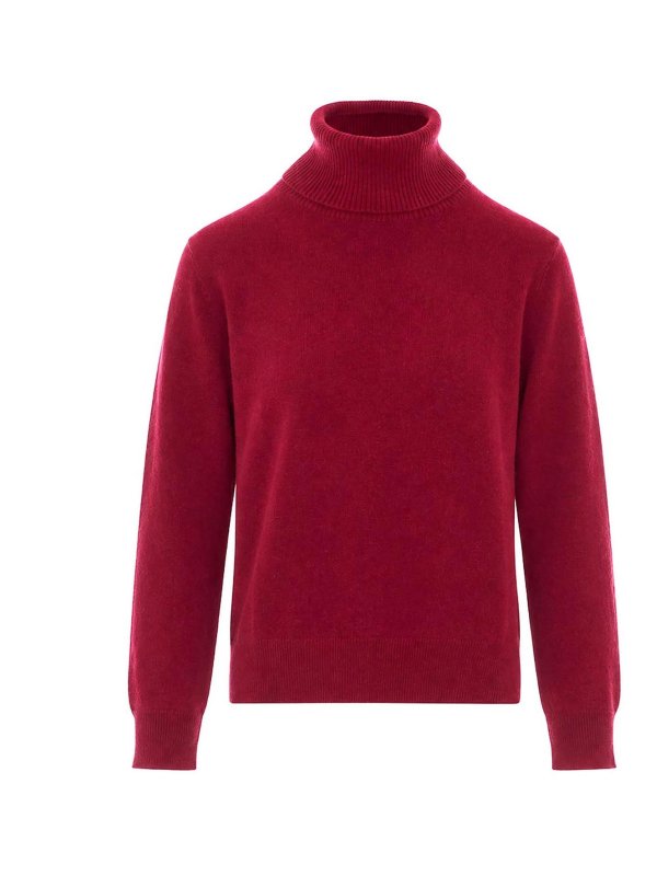 NOTSHY: Strickpullover mit Rundhalsausschnitt - Rundhalspullover - Rot