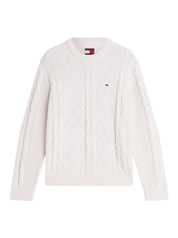 TOMMY HILFIGER: crew necks - White Jerseys
