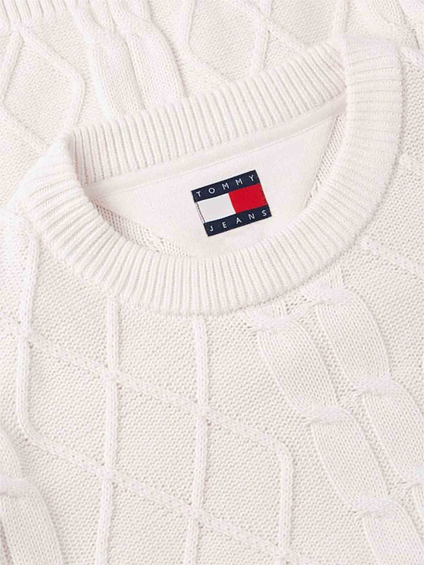 TOMMY HILFIGER: crew necks online - White Jerseys