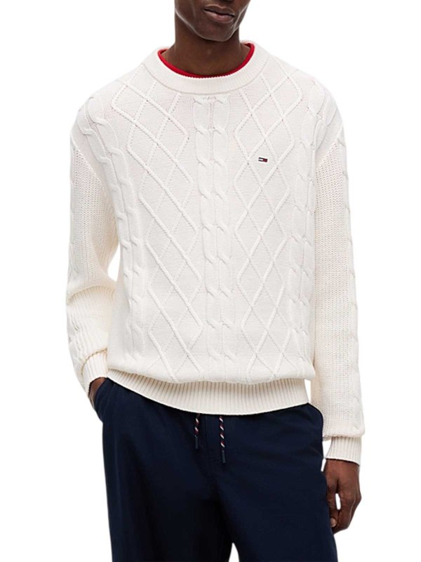 The Best Shops TOMMY HILFIGER: crew necks - White Jerseys