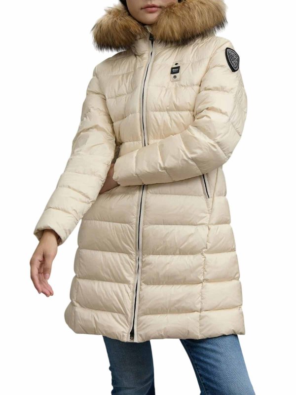 BLAUER: knee length coats online - Grey Jackets