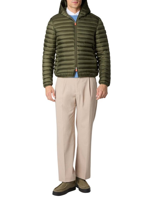 The Best Shops Save The Duck: knee length coats - Green Jackets