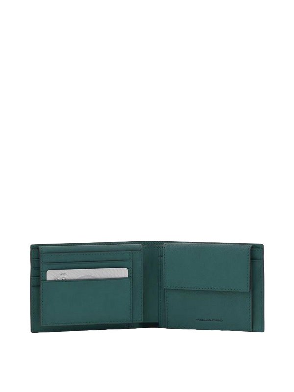 財布 - 緑 shop online: PIQUADRO