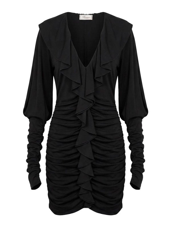 BLUMARINE: ショートドレス - ショートドレス - 黒