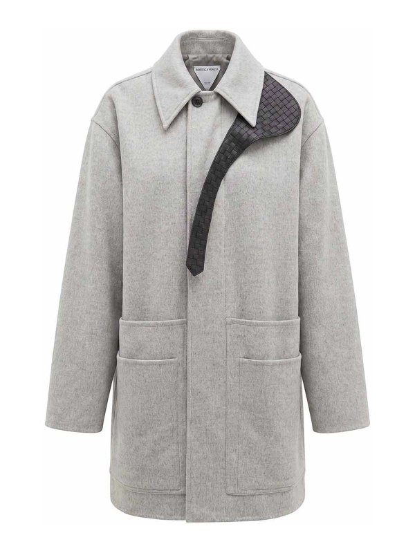 BOTTEGA VENETA: ショートコート - ショートコート - グレー