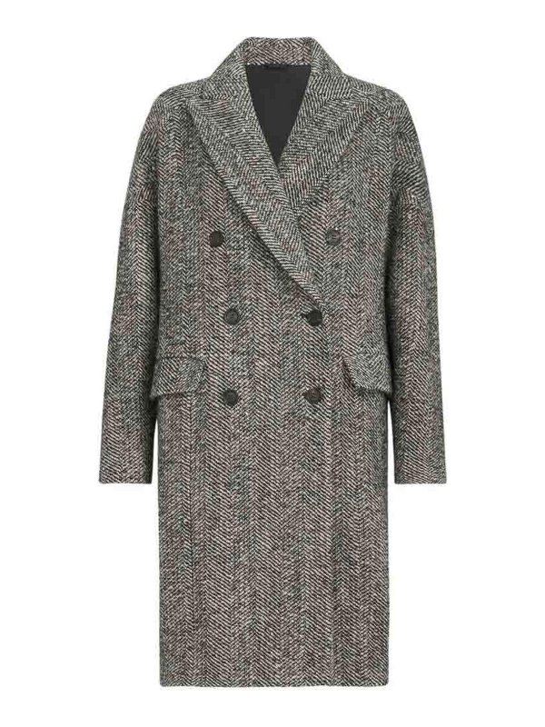 BRUNELLO CUCINELLI: ニーレングスコート - 膝丈コート - 黒