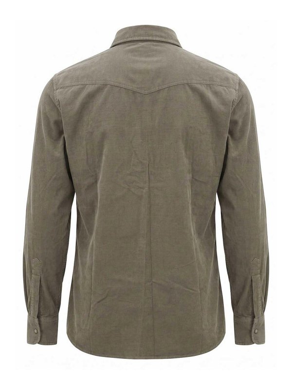 BRUNELLO CUCINELLI: シャツ online - シャツ - ダークグリーン