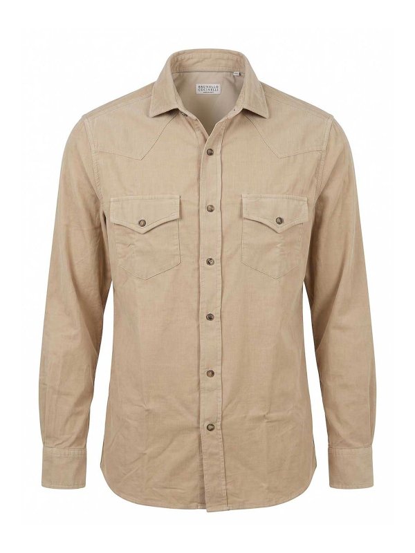 BRUNELLO CUCINELLI: Hemden - Hemd - Hellbeige