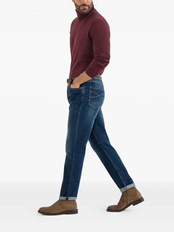 ストレートジーンズ - ダークウォッシュ shop online: BRUNELLO CUCINELLI
