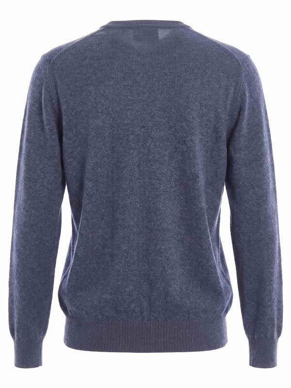 BRUNELLO CUCINELLI: Strickpullover mit Rundhalsausschnitt online - Rundhalspullover - Denim