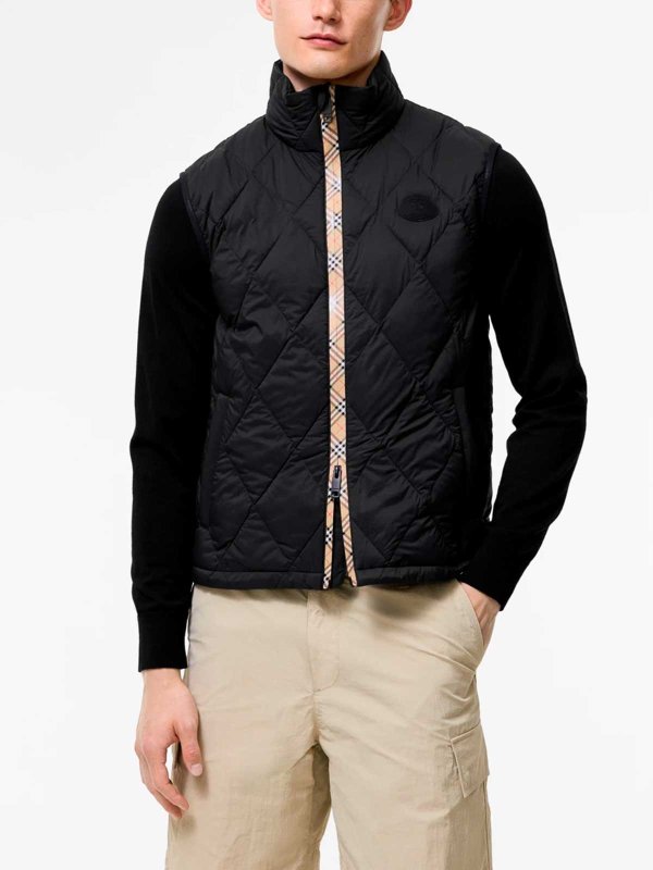 BURBERRY: Chalecos online - Chaleco - Negro