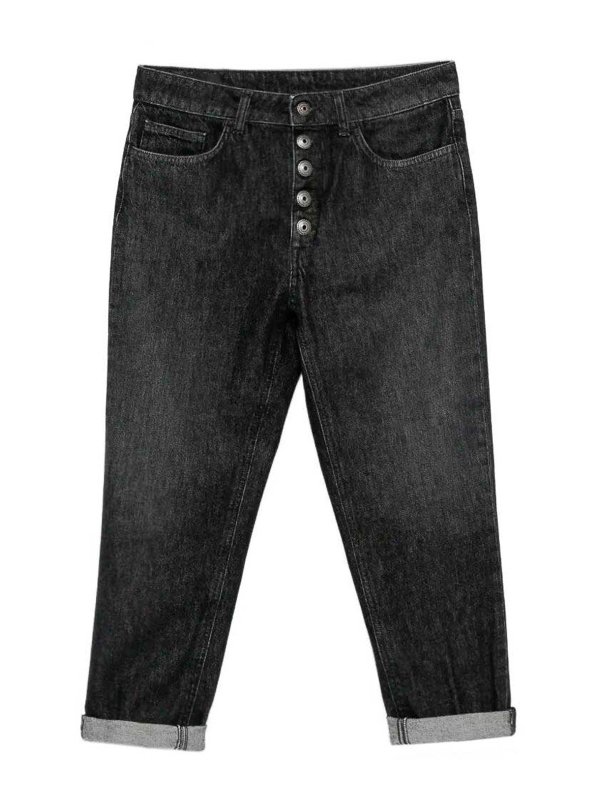 DONDUP: Jeans Rectos - Vaqueros Rectos - Negro
