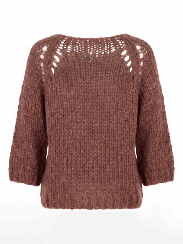 DONDUP: Strickpullover mit Rundhalsausschnitt online - Rundhalspullover - Camel