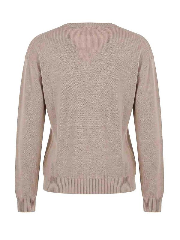 DRUMOHR: Strickpullover mit V-Ausschnitt online - V-Pullover - Weiß