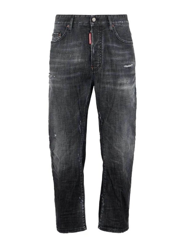 DSQUARED2: ストレートジーンズ - ストレートジーンズ - 黒