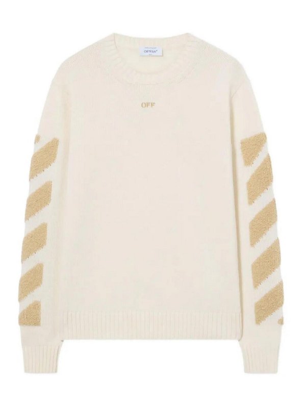 OFF-WHITE: クルーネック - クルーネック - クリーム