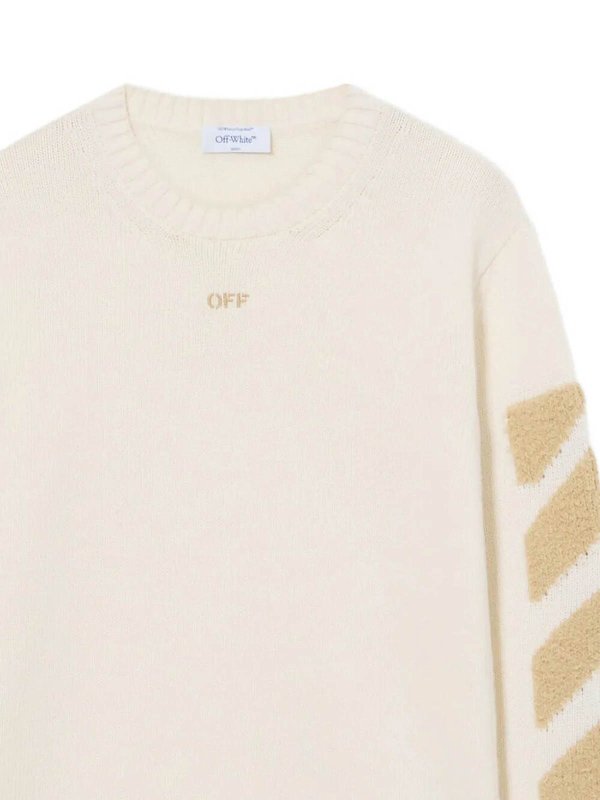 OFF-WHITE: クルーネック online - クルーネック - クリーム