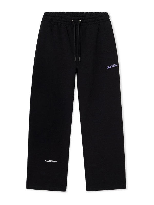 OFF-WHITE: スウェットパンツ - トラックスーツ ボトムス - 黒