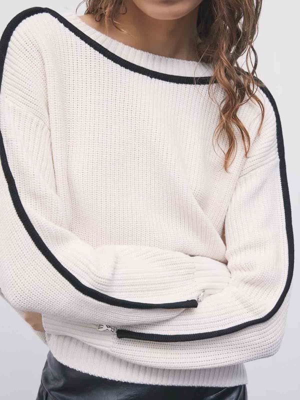 クルーネック - 白 shop online: PATRIZIA PEPE