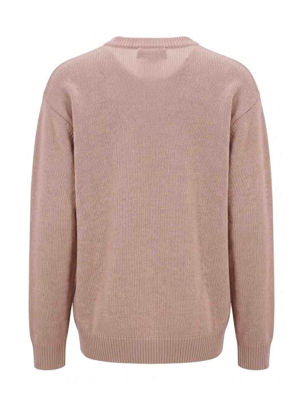 VALENTINO: Strickpullover mit Rundhalsausschnitt online - Rundhalspullover - Nude