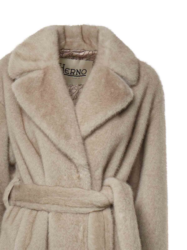 The Best Shops HERNO: 毛皮＆シアリングコート - 毛皮/ムートンコート - イエロー