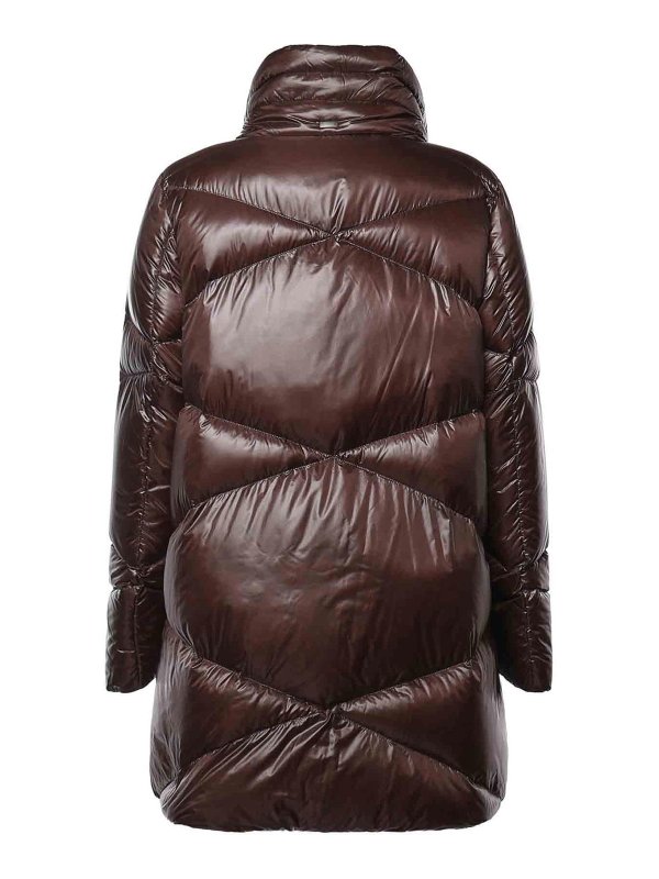 HERNO: padded jackets online - Long Nylon Down Jacket