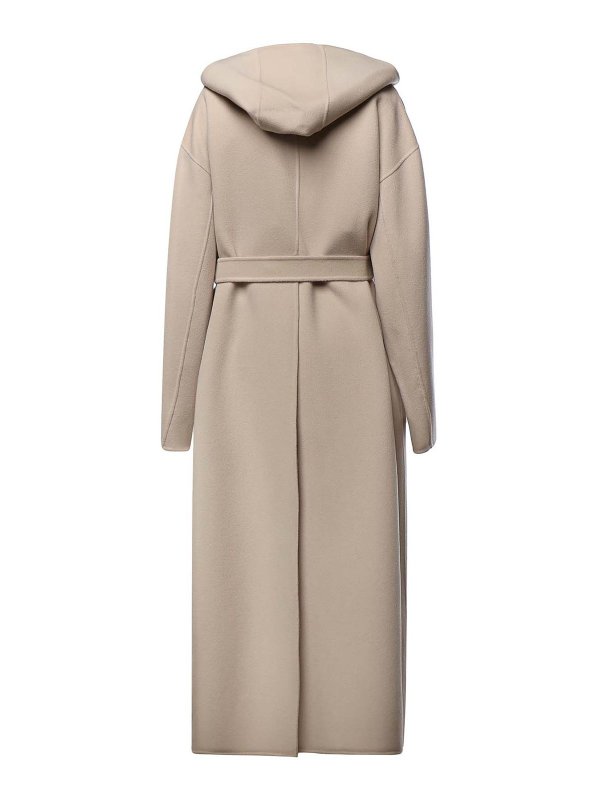 SPORTMAX: knee length coats online - Wool Wrap Coat