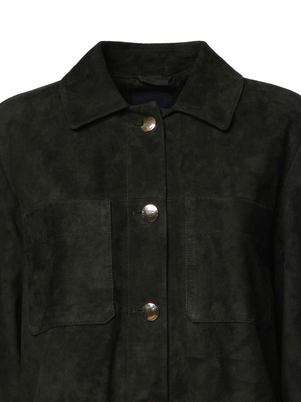 The Best Shops S MAX MARA: padded jackets - Suede Blouson Jacket