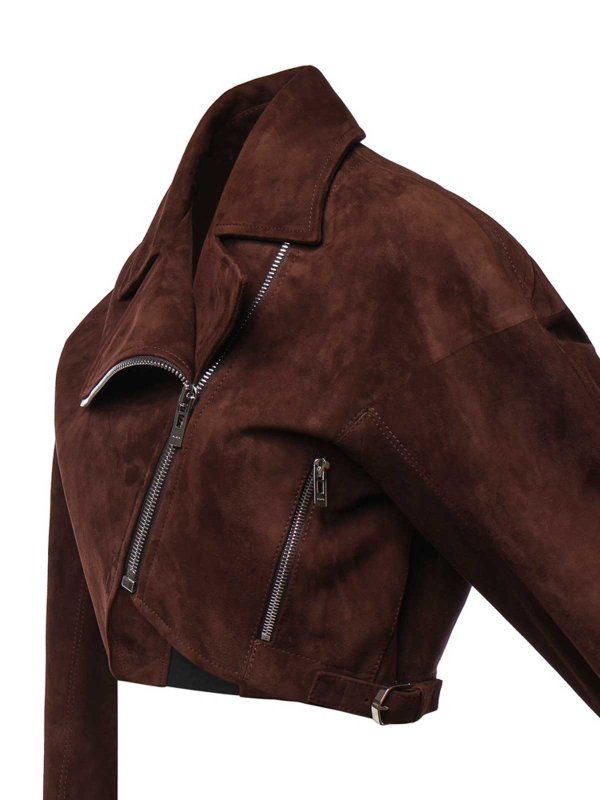 The Best Shops Alaïa: casual jackets - Cropped Suede Biker Jacket