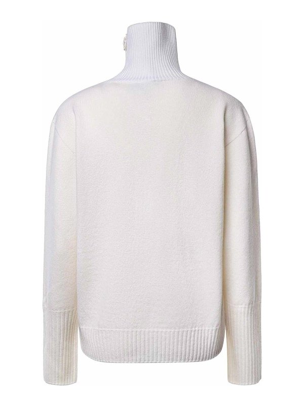 Courreges: Pull col rond online - Pull Col Rond - Blanc