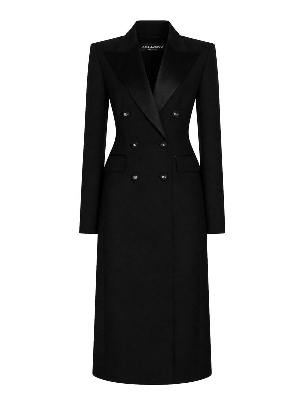 DOLCE & GABBANA: ニーレングスコート - 膝丈コート - 黒