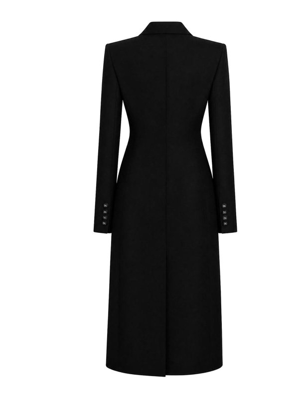 DOLCE & GABBANA: ニーレングスコート online - 膝丈コート - 黒