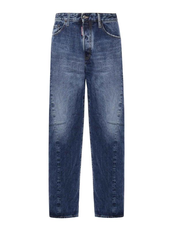 DSQUARED2: jeans dritti, a sigaretta - Jeans in denim