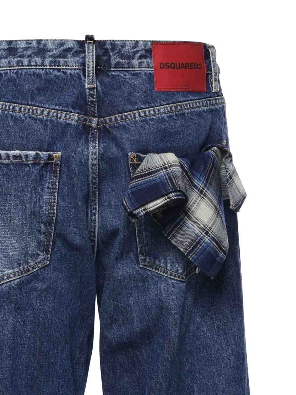DSQUARED2: jeans dritti, a sigaretta online - Jeans in denim