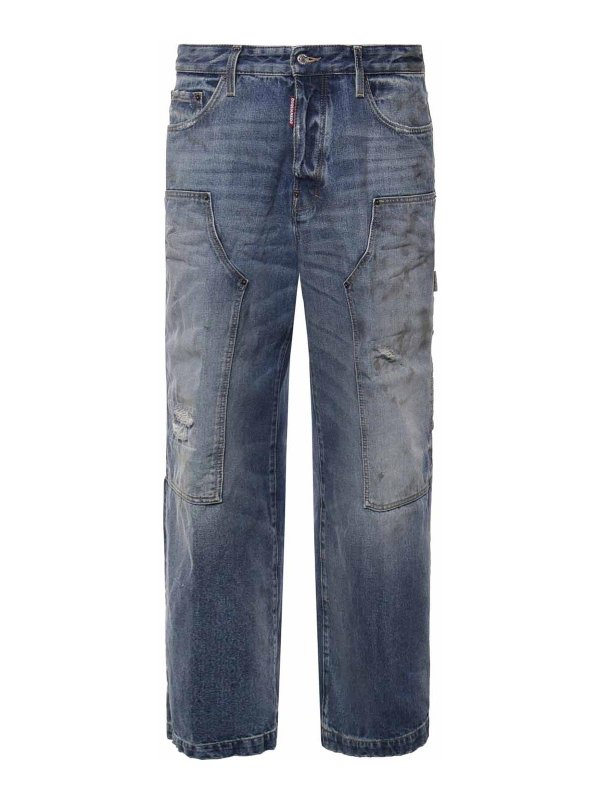 DSQUARED2: Jeans Rectos - Vaqueros Rectos - Azul