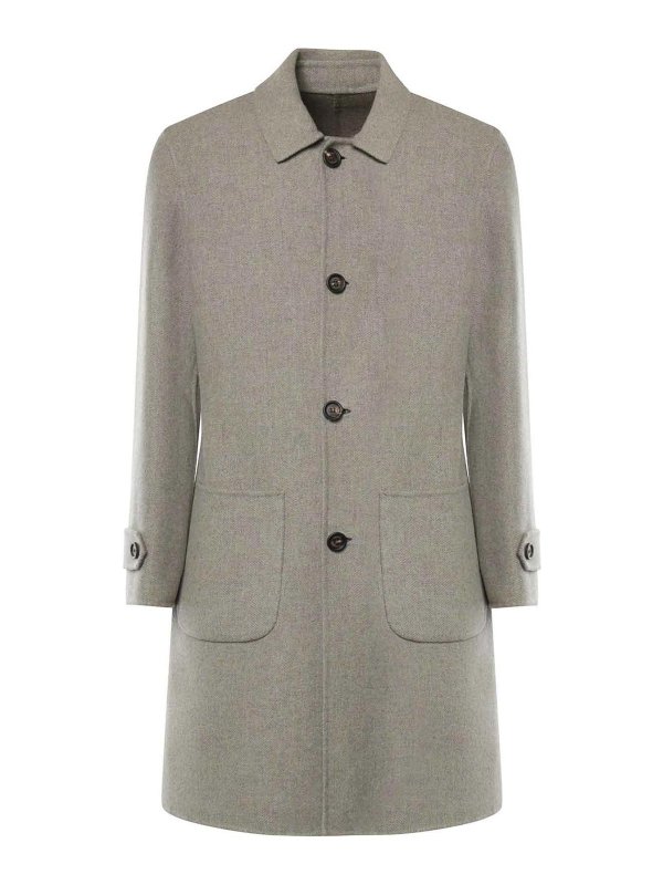ELEVENTY: knee length coats - Reversible Single-Breasted Coat