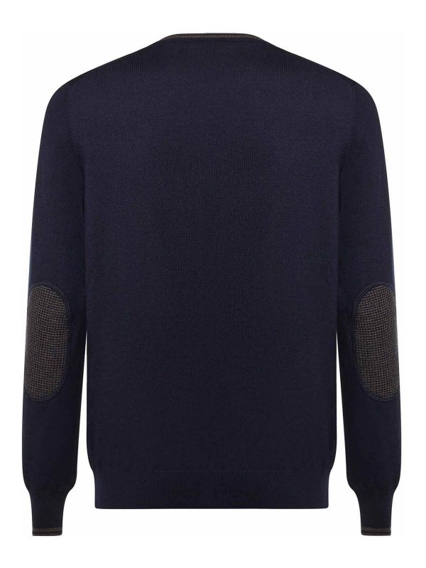 FAY: Strickpullover mit Rundhalsausschnitt online - Rundhalspullover - Blau