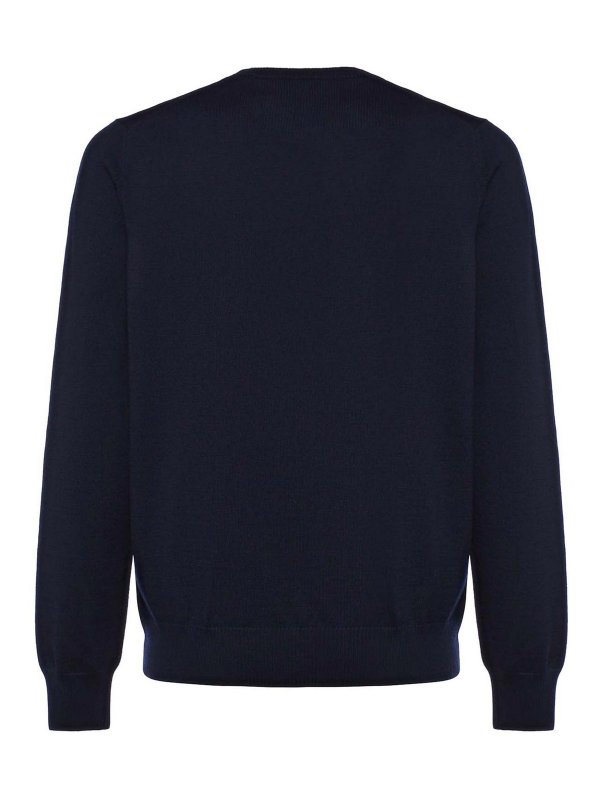 FAY: Strickpullover mit Rundhalsausschnitt online - Rundhalspullover - Blau