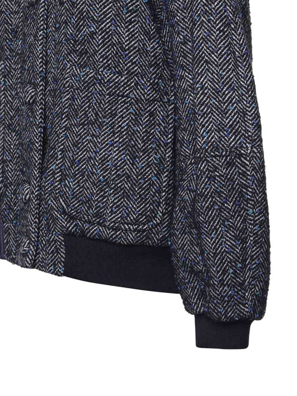 The Best Shops GENNY: bombers - Herringbone Wool Bomber Jacket