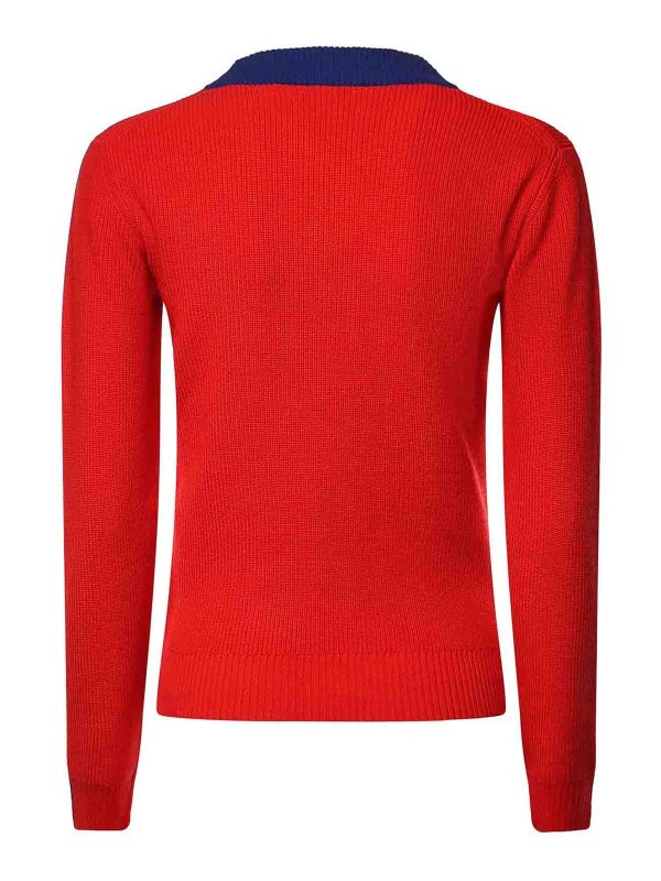 LOEWE: Strickpullover mit Rundhalsausschnitt online - Rundhalspullover - Rot