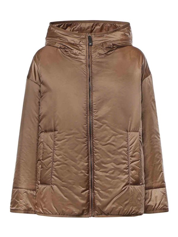 MAX MARA THE CUBE: ダウン・ハイテクジャケット - ダウンジャケット - グレイッシュブラウン