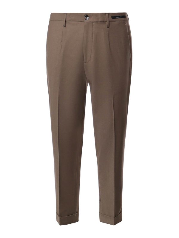 MICHAEL COAL: casual trousers - Wool-Blend Work Trousers