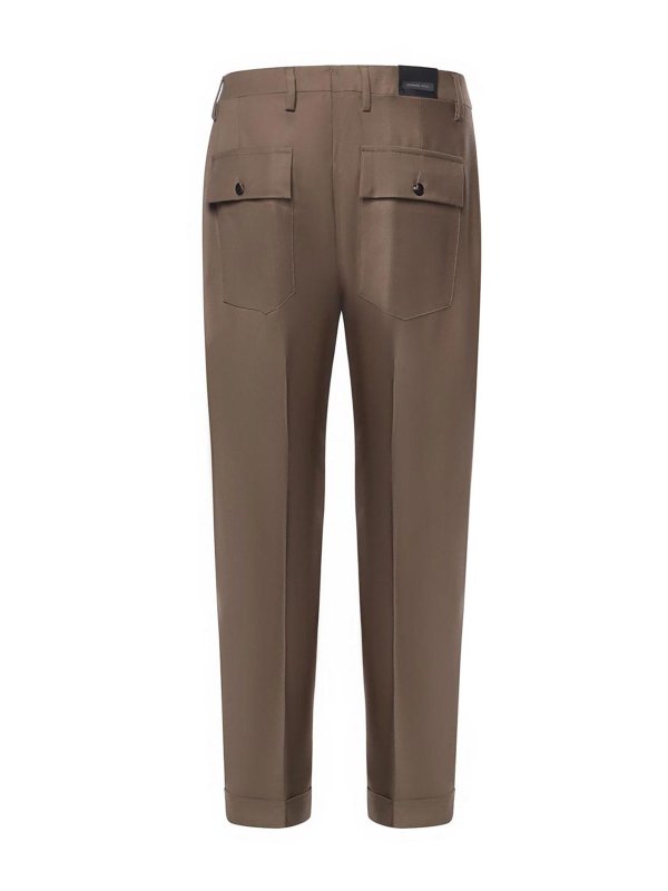 MICHAEL COAL: casual trousers online - Wool-Blend Work Trousers