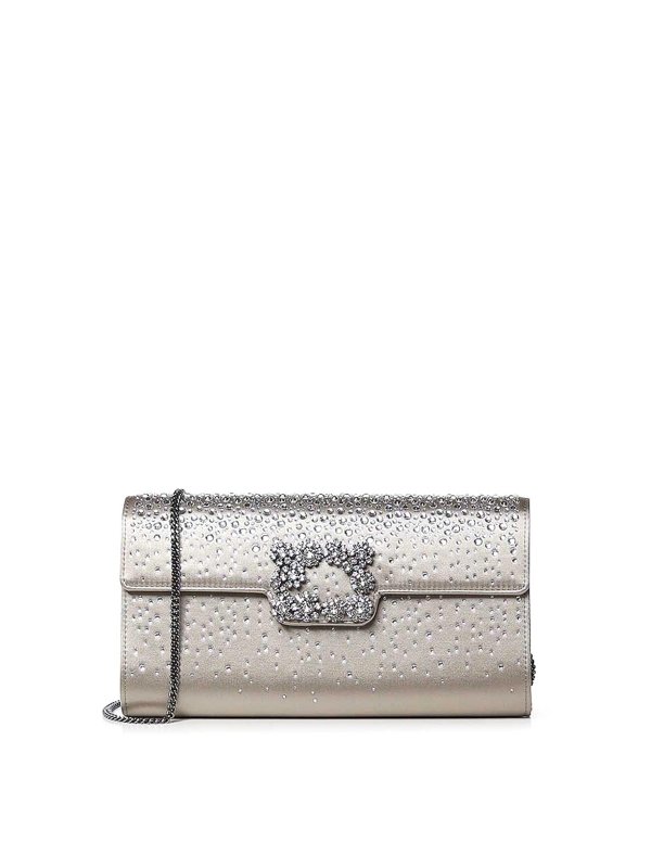 ROGER VIVIER: クラッチバッグ - クラッチバッグ - 銀