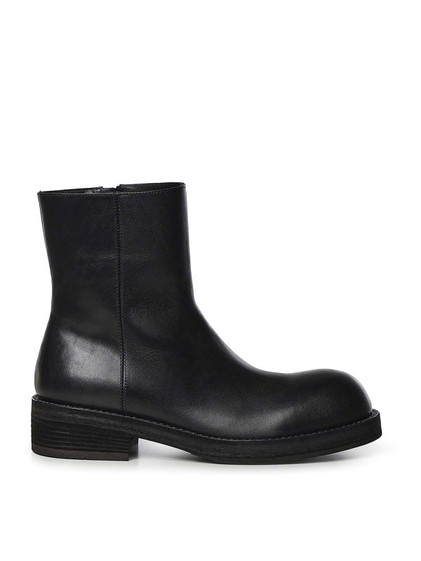 ANN DEMEULEMEESTER: ブーティー - アンクルブーツ - 黒