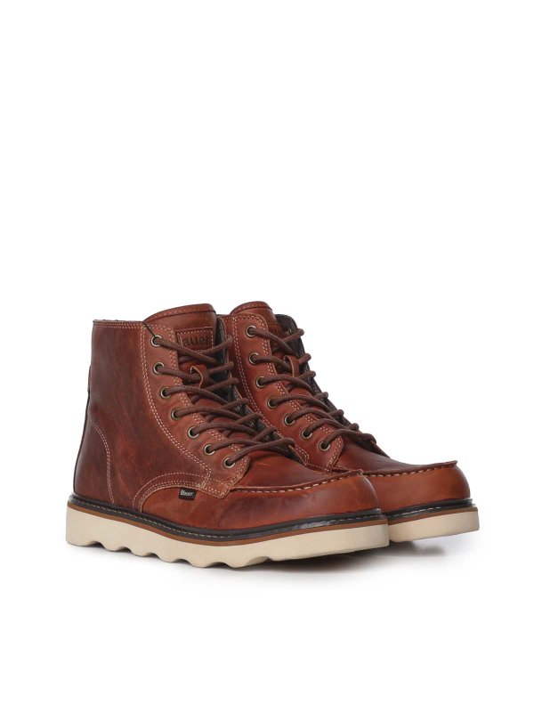 Leather Combat Boots shop online: BLAUER