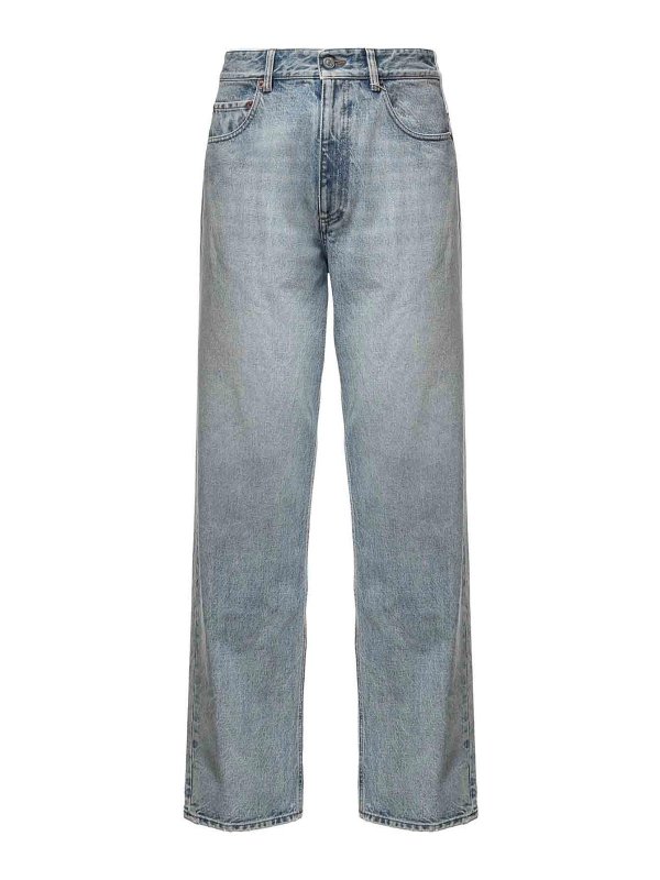 MM6 MAISON MARGIELA: ストレートジーンズ - ストレートジーンズ - ダークウォッシュ