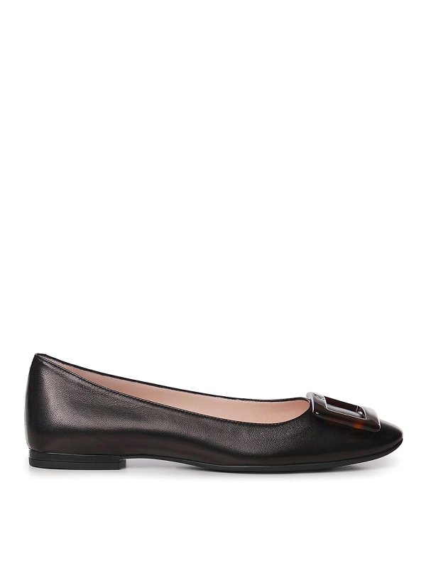 ROGER VIVIER: フラットシューズ - フラットシューズ - 黒