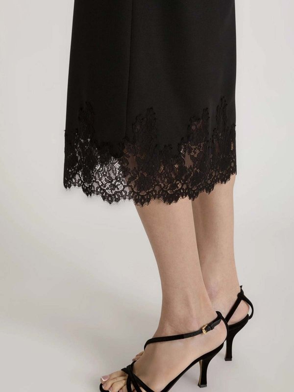 膝丈ドレス - 黒 shop online: ALBERTA FERRETTI