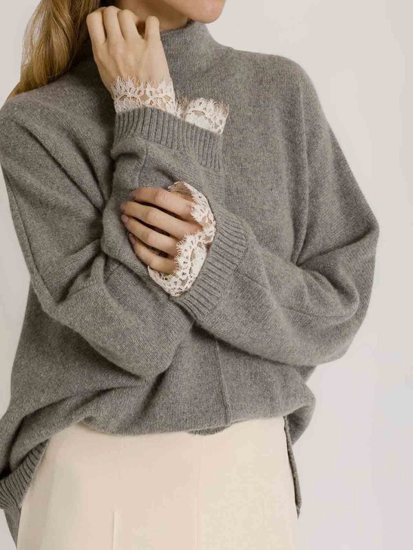 タートルネック/ポロネック - ベージュ shop online: ALBERTA FERRETTI
